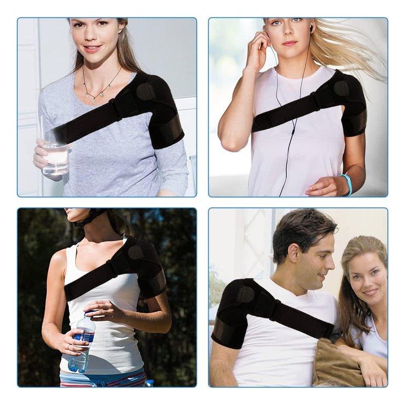 Shoulder Brace for Men and Women - Rotator Cuff Brace Compression Sleeve for Torn Rotator Cuff, Arm Sling Dislocated AC Joint, Injuries Shoulder Support Wrap for Pain Relief.
