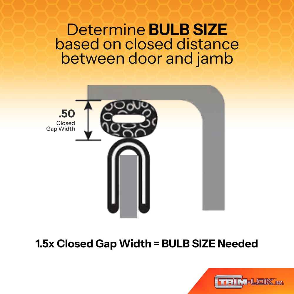 Trim-Lok Trim Seal with Top Bulb – Fits 1/8” Edge, 5/8” Bulb Seal Diameter, 25’ Length – PVC Plastic Trim with EPDM Rubber Seal, Easy to Install for Cars, Boats, RVs, Trucks, and Home Applications