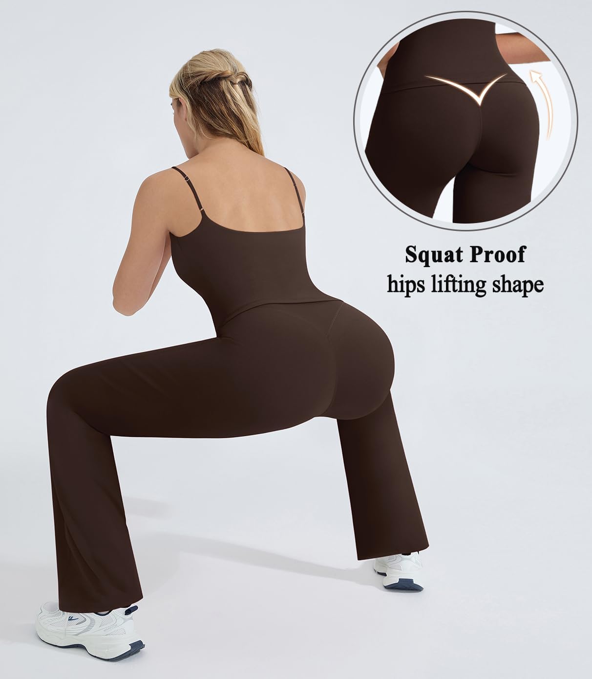 OMKAGI Workout Sets - Padded Tank Tops with Matching Straight Leg Yoga Pants for Women