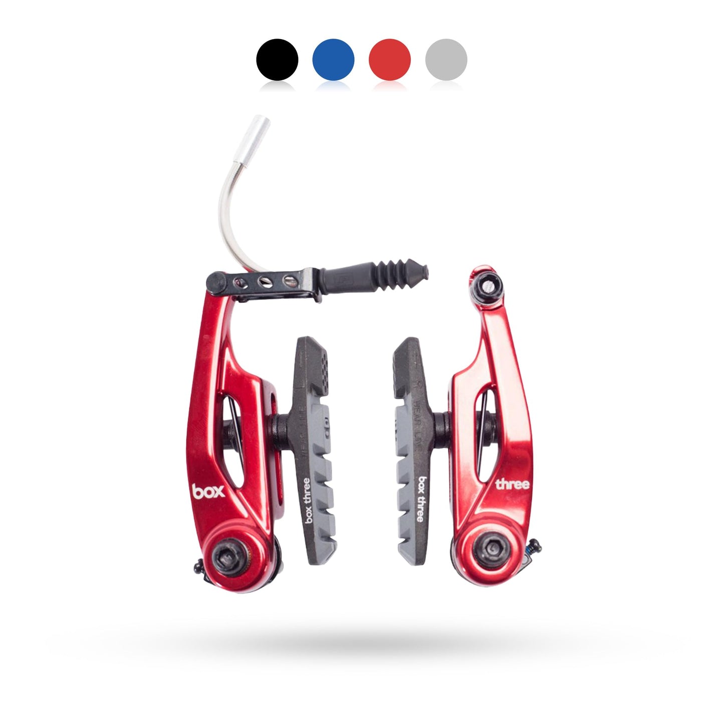 Box Three 85 Millimeters V Brake with Brake Pad Adjustment, Phillips Head Tension Screw, 5mn Allen Key, and Air Flow Brake Shoes with Dual Compound Pads, Blue