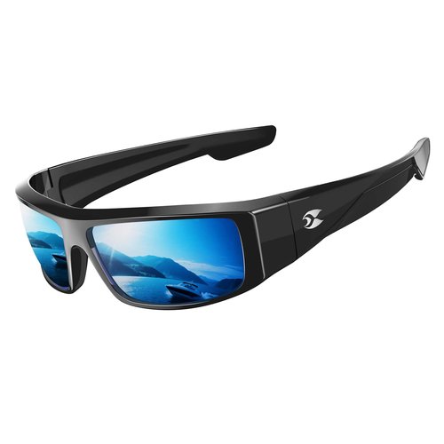 suoso Polarized Sports Sunglasses for Men: UV400 Protection Wrap Around Women Sun Glasses for Fishing Golf Running