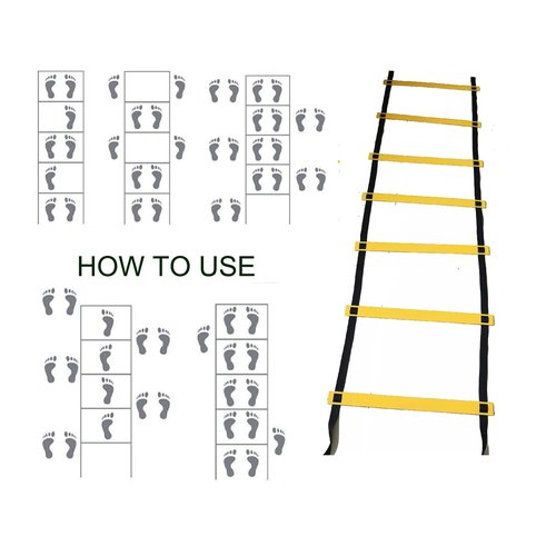 wellsem Footwork Ladder Agility Ladder with Ladder Bag, High Intensity Speed Ladder Best Football Drills Agility Equipment for Agility Training and More