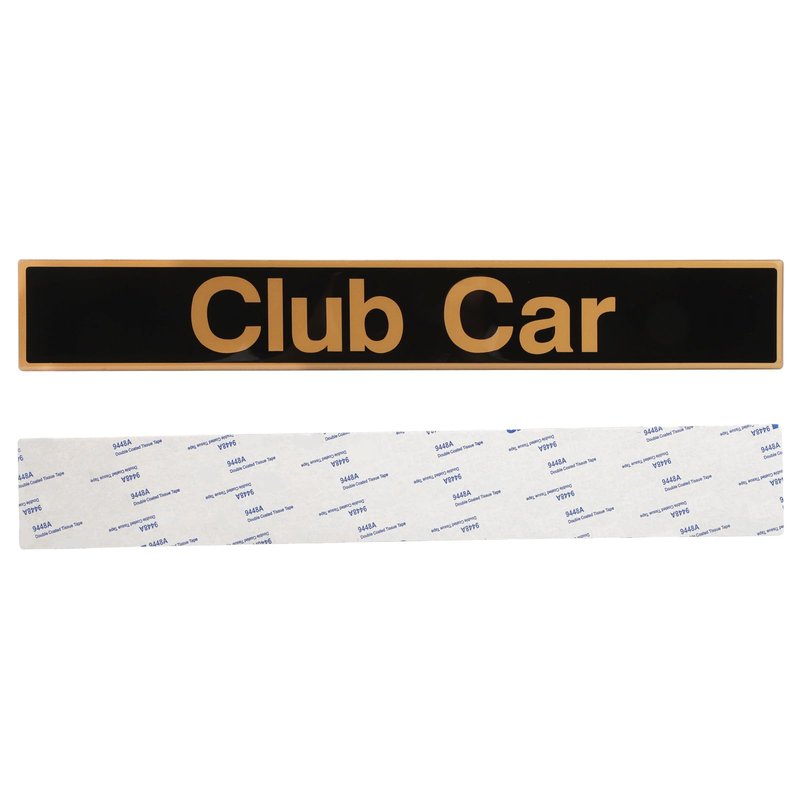 Roykaw Club Car Front Name Plate/Emblem for Precedent Golf Cart Models, Replaces OEM # 102502601- Black/Gold