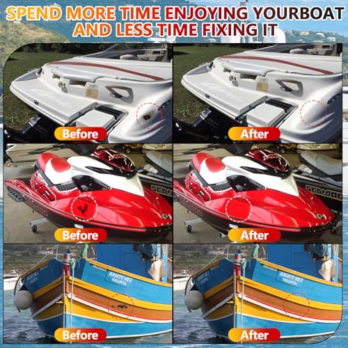 Marine Fiberglass Repair Kit for Boats - Gel Coat & Epoxy Filler