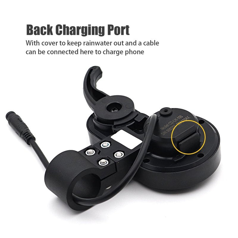 Wokyo LH-100 Electric Scooter LCD Display Throttle with Thumb Control, 6 Pin Communication Instrument, Electric Scooter Thumb Throttle with 2 in 1 Speedometer Manual Control Panel
