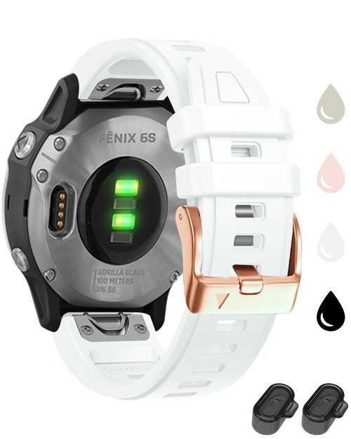 Bandkids 20mm Silicone Bands for Fenix 8 AMOLED-43mm/Fenix 7S/Fenix 6S/Fenix 5S/Fenix 5S Plus,Soft Quickfit Replacement Strap for Women & Small Wrists