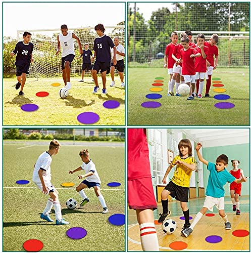 9-Inch Rubber Spot Markers - Non-Slip Agility Dots - 12Pcs