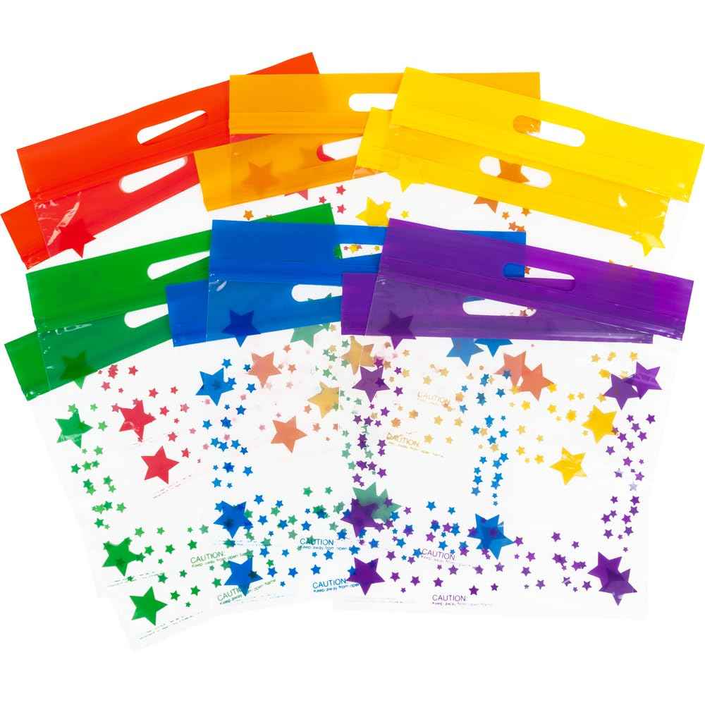 Really Good Stuff Group-6 Color Storage Bags - Set of 12