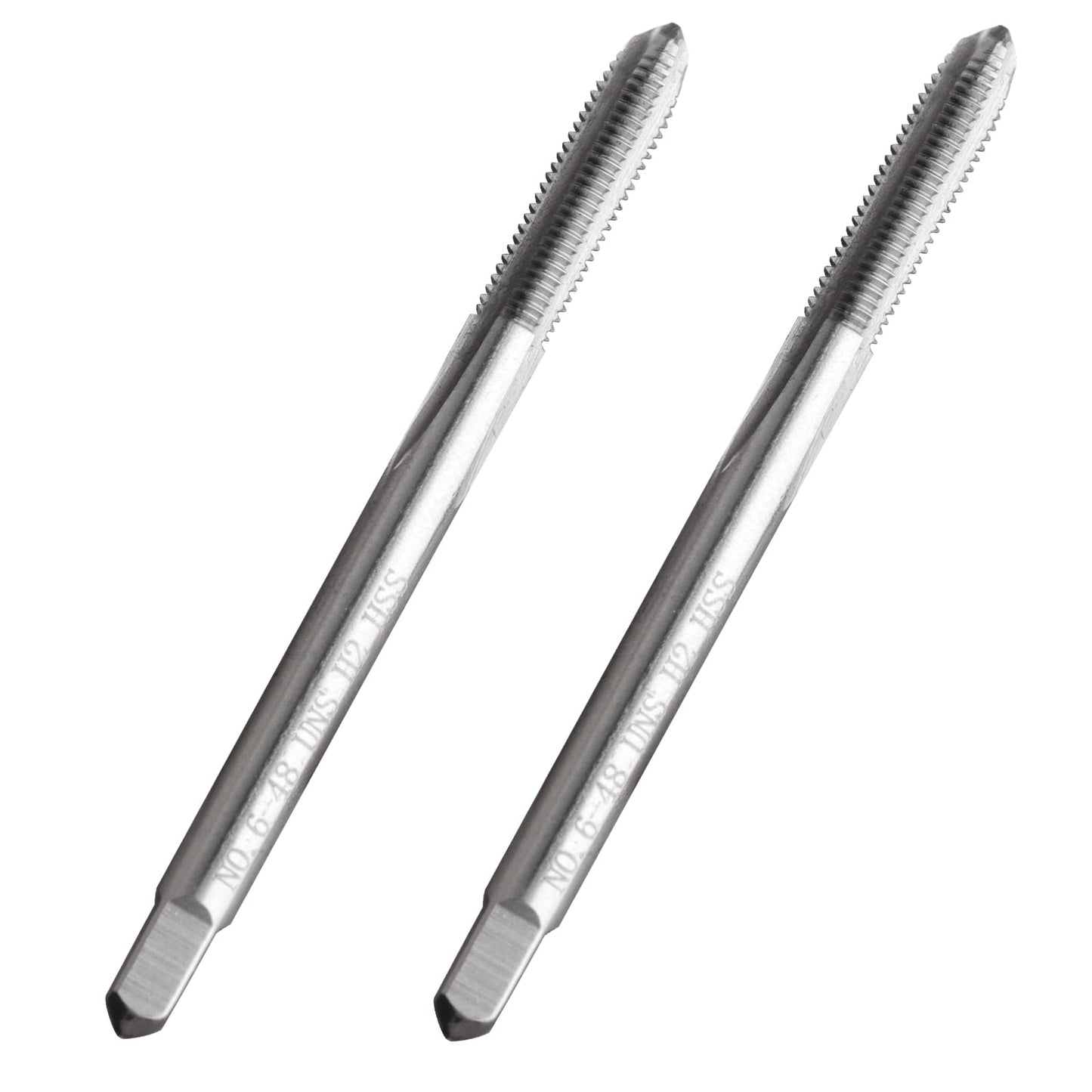 LWCUSNJ 2pcs UNS Thread Tap Right Hand, HSS UNS Straight Fluted Machine Tap (6-48 UNS)