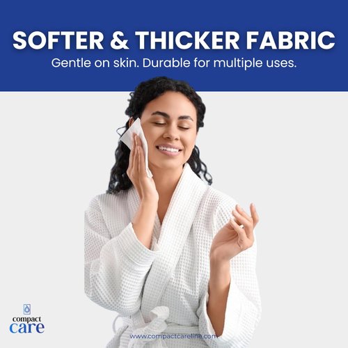 Compact Care Compressed Towels – Travel Towels for Cleaning, Camping, Gym, Hiking, Baby, Emergency Use – 100% Cotton, Chemical-Free, Expands with Water – Portable & Reusable (40 pcs)