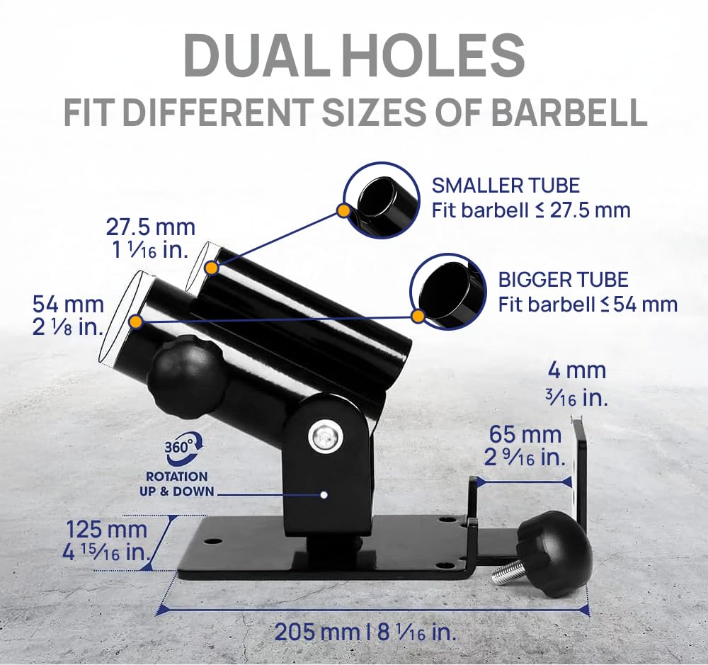 Yes4All Combo Viking Press Attachment and T-bar Row Platform/Viking Press for 2-Inch Olympic Barbell – 3 Hand Grip Positions for Increased Versatility