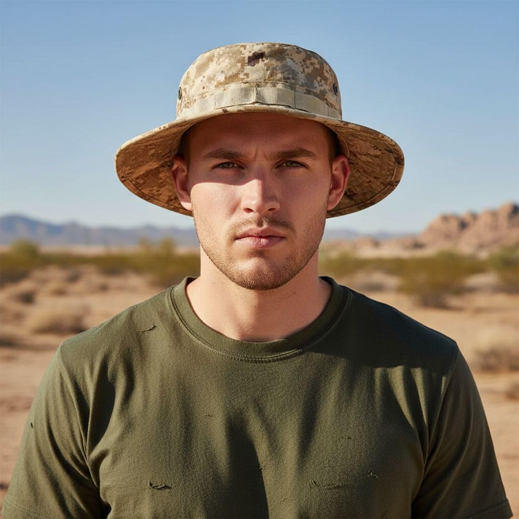 Sun Hats for Men Women Bucket Hat UPF 50+ Boonie Hat Foldable UV Protection Hiking Beach Fishing Summer Safari (1pack-1pack-DesertDigital)