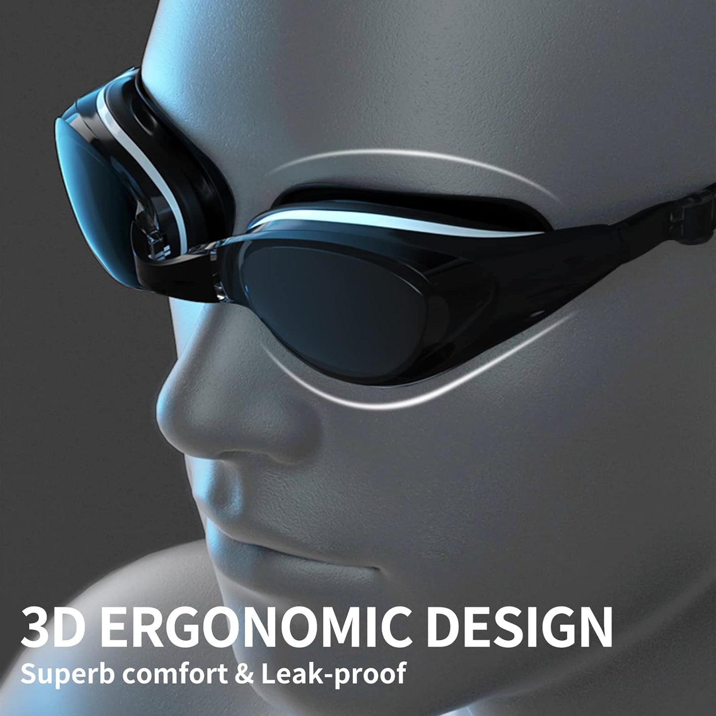 Swim Goggles - Anti-Fog, Anti-UV, Leak-Proof Design | 2 Pack for Adults & Youth