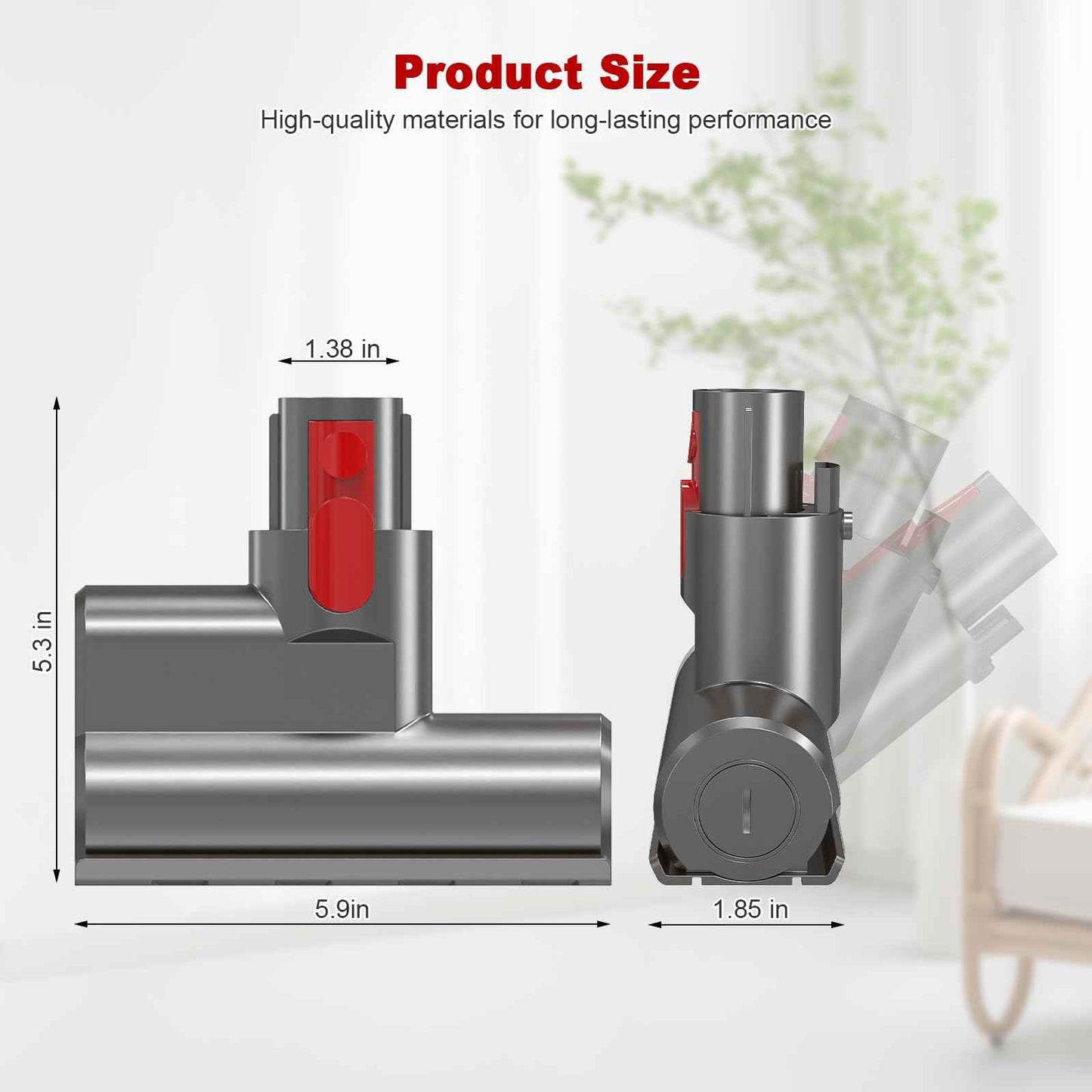 Zihvfzu Mini Motorized Brush Head Attachment for Dyson V7 V8 V10 V11 V15 Cordless Vacuum Cleaners, Upholstery, Mattress, Carpet, Couch, Car Seats, and Floor Cleaning Tool Replacement Parts