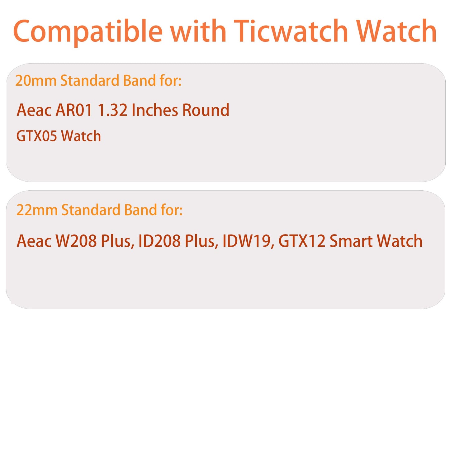 Compatible for Aeac Smart Watch Bands, 20mm, 22mm Quick Release Stainless Steel Metal Replacement Straps Compatible for Aeac 1.32 Inches Round, W208 Plus, IDW19, GTX05, GTX12 (Silver-Rose Gold, 22mm size band)