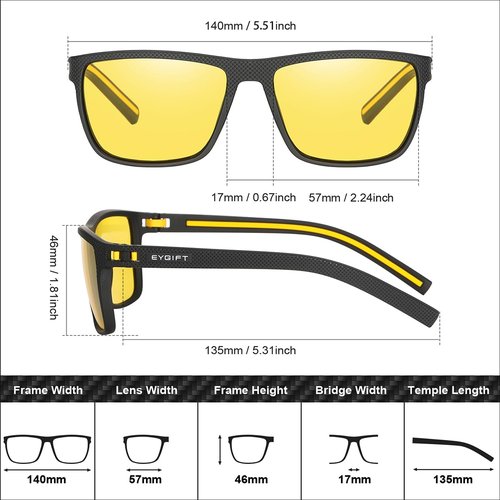 EYGIFT Polarized Sunglasses For Men Women Lightweight Sun Glasses Cycling Fishing Driving UV400 Protection