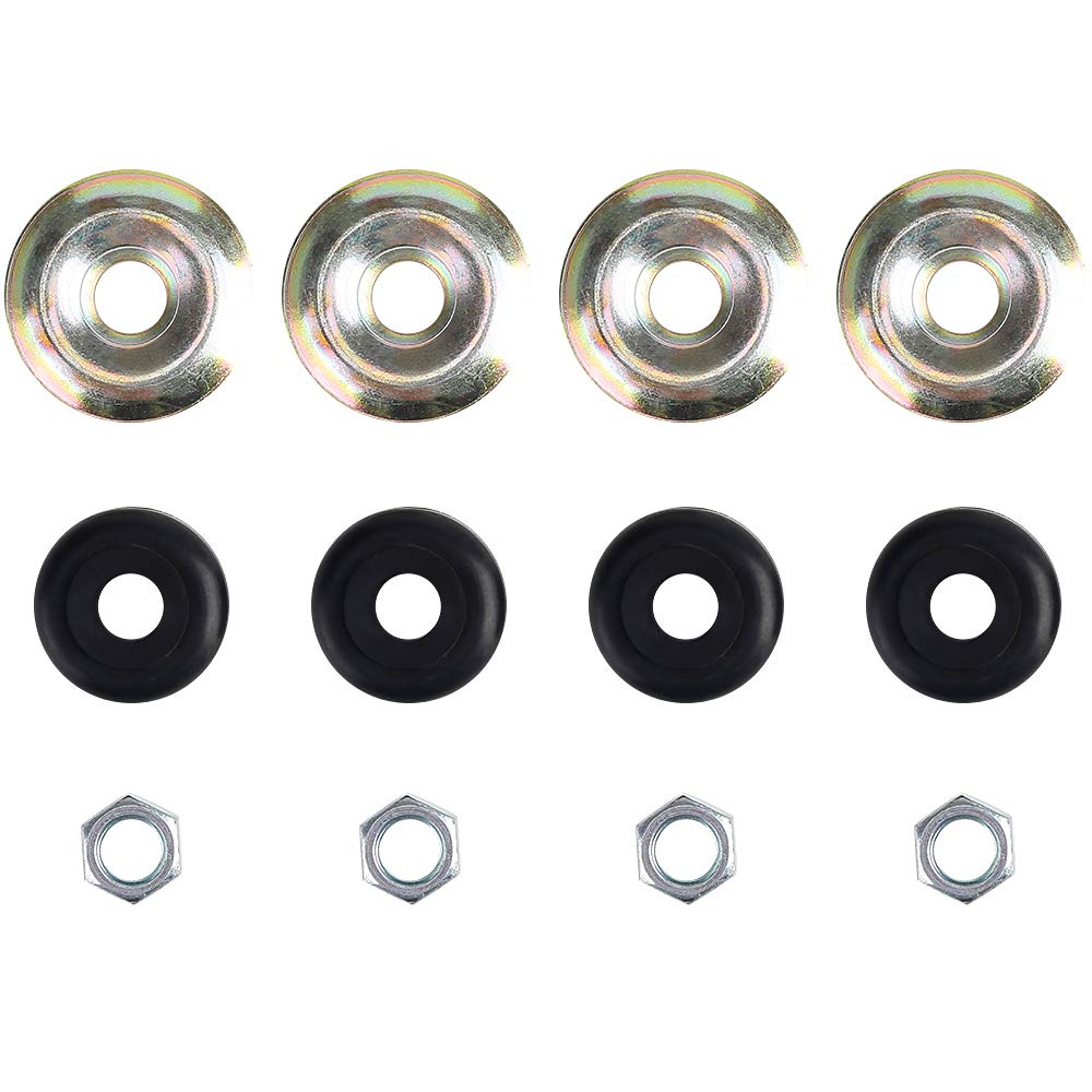 10L0L Golf Cart Shock Absorber Bushing Kit for Club Car DS & Precedent 1982-Up, Replaces OEM 1011415, Front/Rear Stud Mount
