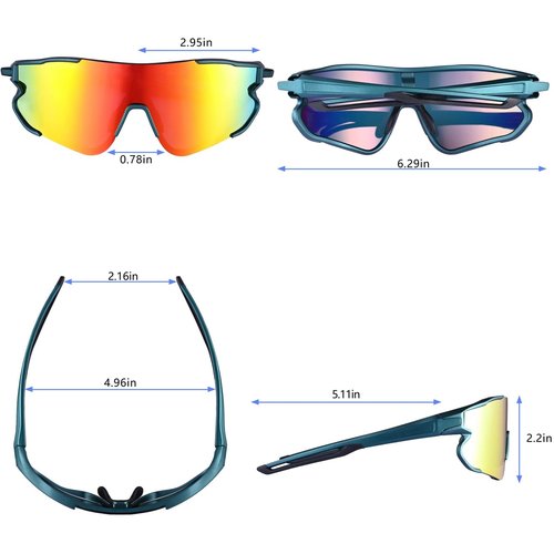GREENTREEN Polarized Sunglasses for Men Women: Sport Sunglasses UV protection - Lightweight Sun Glasses for Driving Fishing Golf