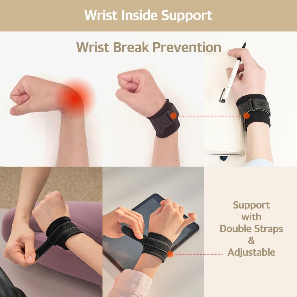 Aider Daily Grip Wrist Brace for Carpal Tunnel. Support for 1st 2nd 3rd fingers numbness and wrist pain, strain, Arthritis, Daily Life and Sports Activities, Tennis, Golf and Long computer work, working, driving, carrying items, etc. Developed by Physical
