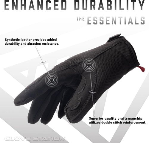Glove Station Heavy Duty Mechanic Work Gloves for Men - Essential Series, Durable & Comfortable