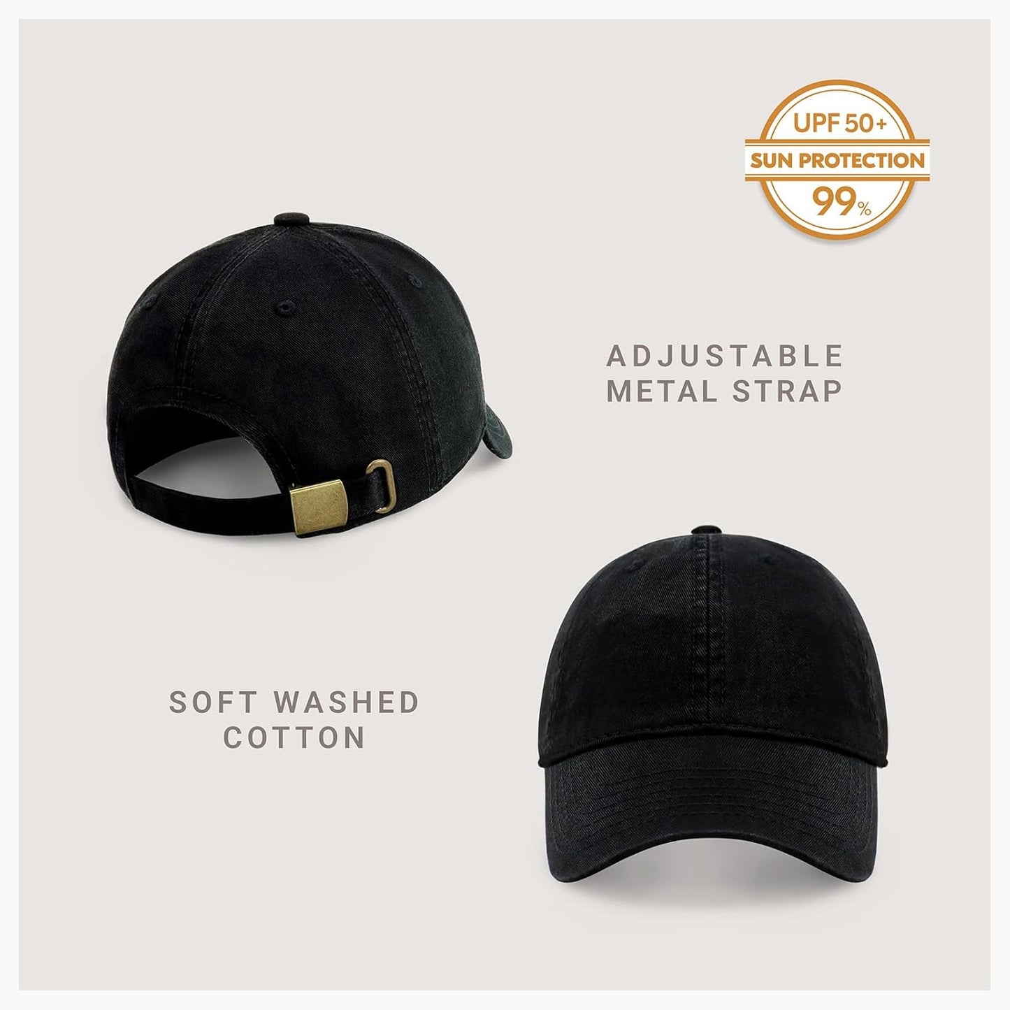 CHOK.LIDS Everyday Dad Hat - Unisex Cotton Baseball Cap | Adjustable Lightweight Polo Style Curved Brim