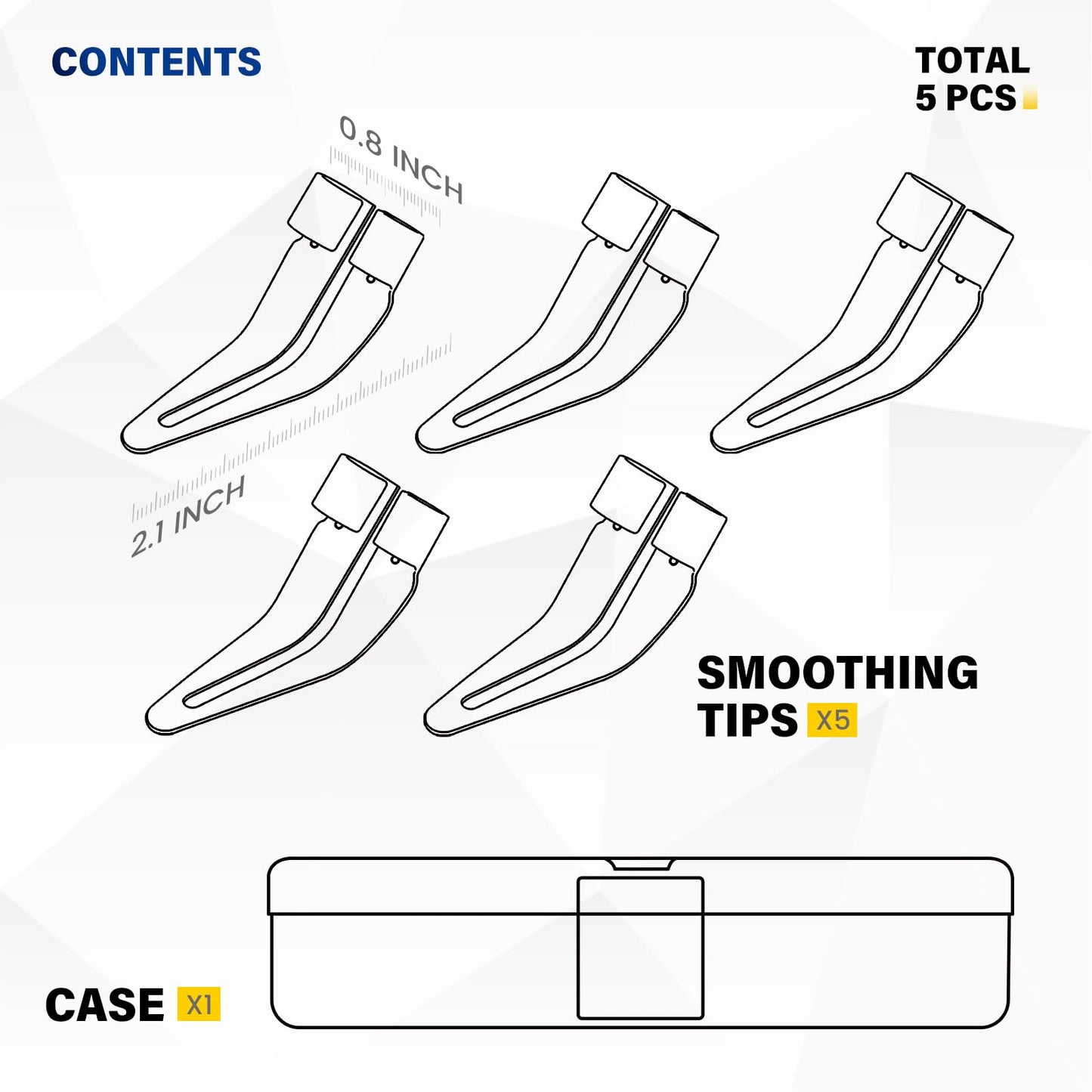 Allturn 5 pcs Plastic Smoothing Tip,Plastic Welding Tip to Repair Car Bumpers,Kayaks,Etc