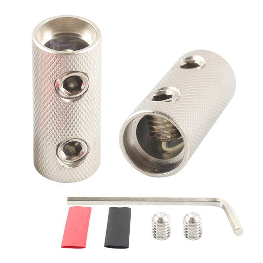 0Gauge Wire Butt Connectors 0 GA Ground Butt Splice Connector 2PCS with Dual Wall Shrink Tubing