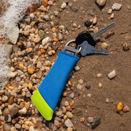 High Visibility Floating Keychain - Green/Blue Neoprene