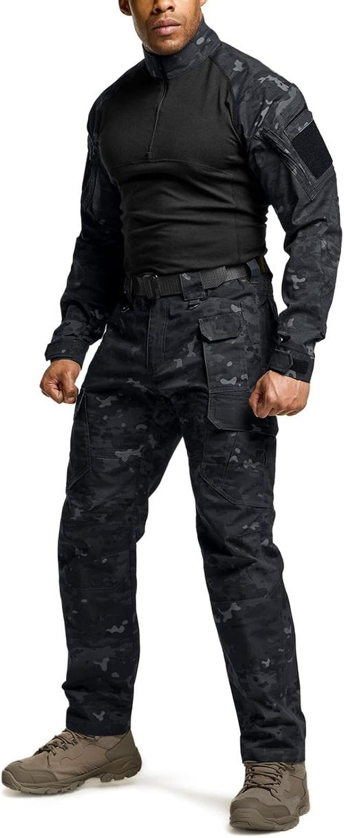 CQR Men's Tactical Pants - Lightweight Water-Resistant Ripstop Cargo for Hiking & Work | Outdoor Apparel