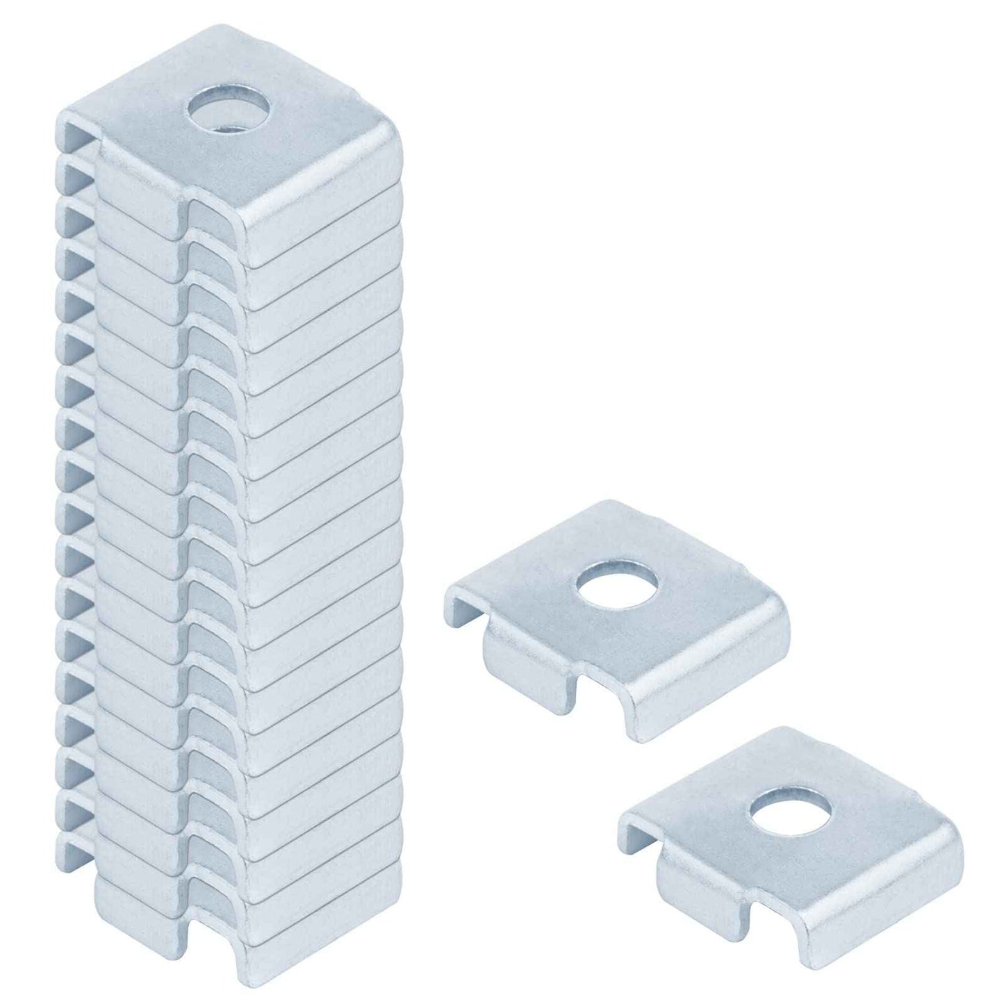 YIDU69Q 20 Pcs Square Washers Accept 1/2" Bolt, Flat Saddle Washer for 1-5/8" Strut Channel