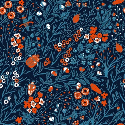 Peel and Stick Wallpaper,17.71"x118.1" Removable Waterproof Blue Tree Branch Wallpaper Decorative Vinyl Self-Adhesive Contact Paper for Living Room Bedroom Washroom Cabinet