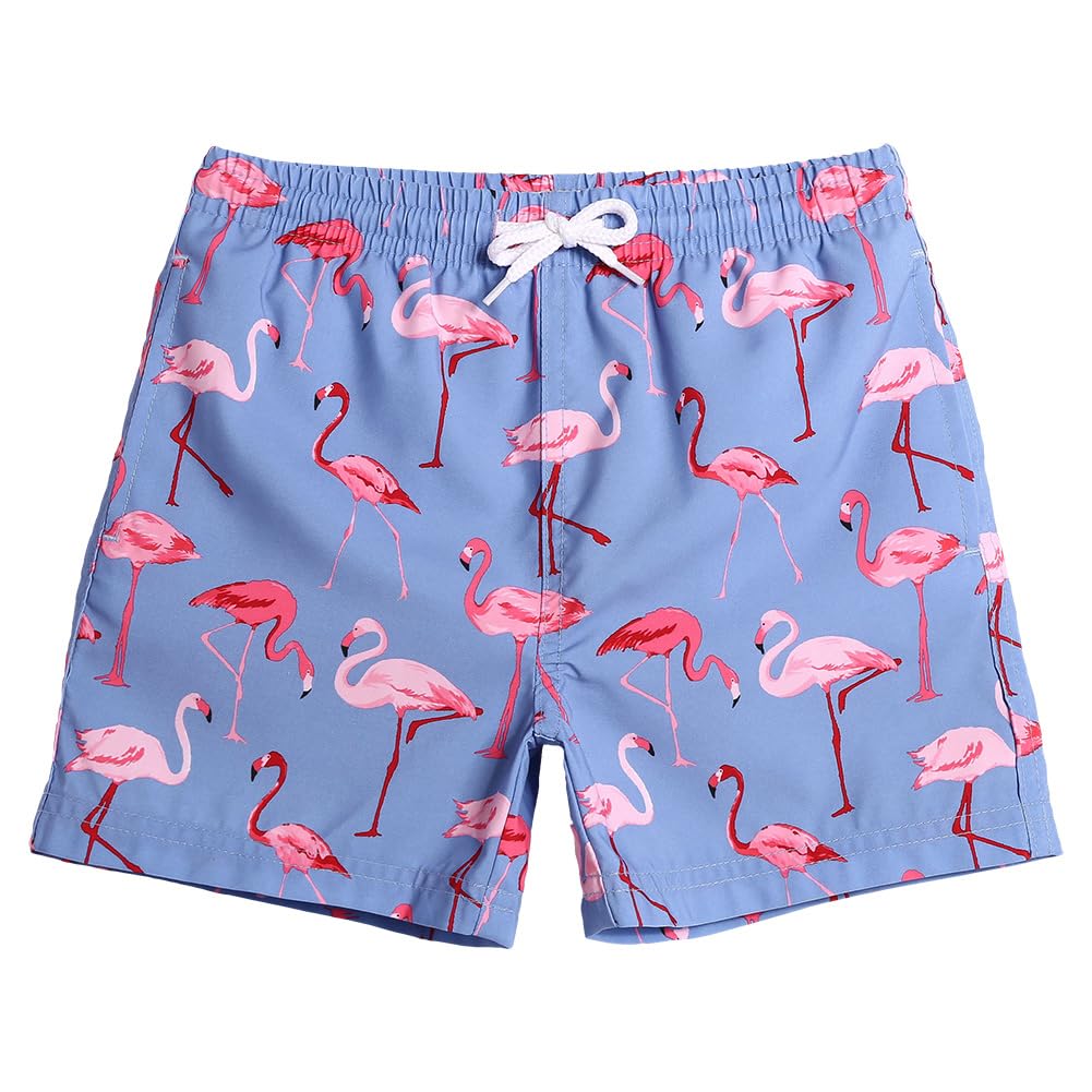 maamgic Boys Swim Trunks Toddler Swim Shorts Little Boys Bathing Suit Swimsuit Toddler Boy Swimwear,Gma-Flamingo,3 T