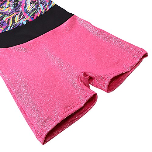 Girls' Gymnastics Leotard with Colorful Ribbon - 4-5T