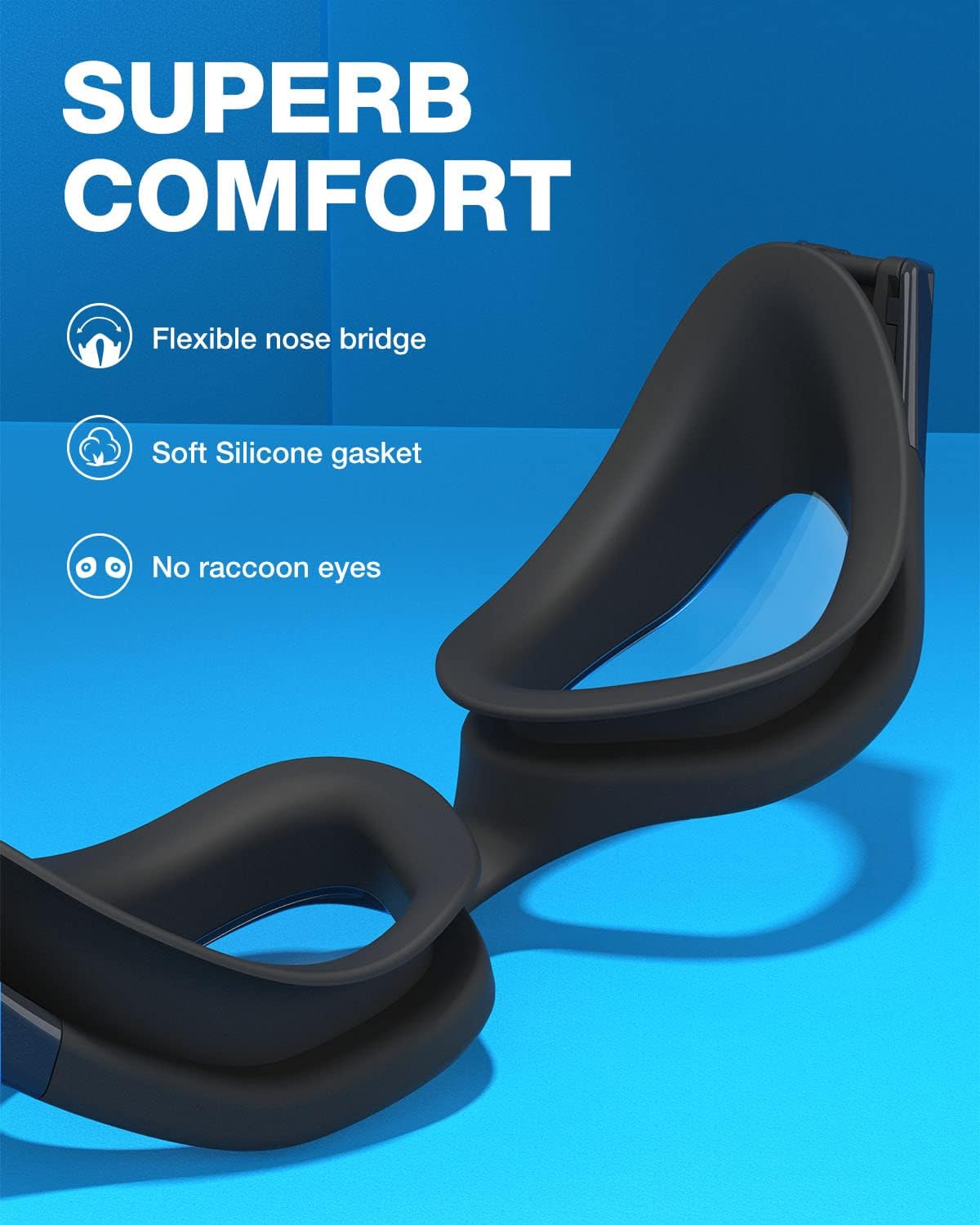 ZIONOR Swim Goggles - Upgraded G1 Polarized Anti-Fog Design for Men and Women | Comfortable Fit