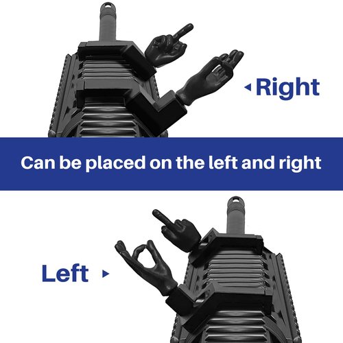 Novelty Finger Sight Set, Offset 45 Degree, Fit Picatinny Rail and Weaver, Fixed Backup Front and Rear Iron Sight BUIS Set