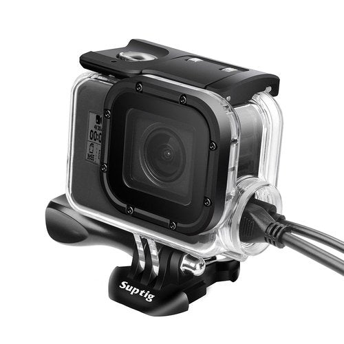 Suptig Replacement Waterproof Case Protective Housing Compatible for GoPro Hero 7 Black Hero 5 Gopro Hero 6 for Underwater Charge Use Water Resistant up to 164ft (50m)