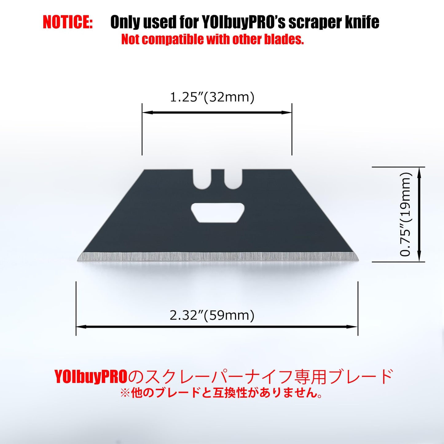 YOIbuy PRO Replacement Blades for Scraper Cutters, 10pcs Case X5, SK2 Material, Black Rust Prevention, Heat Treated (50pcs)