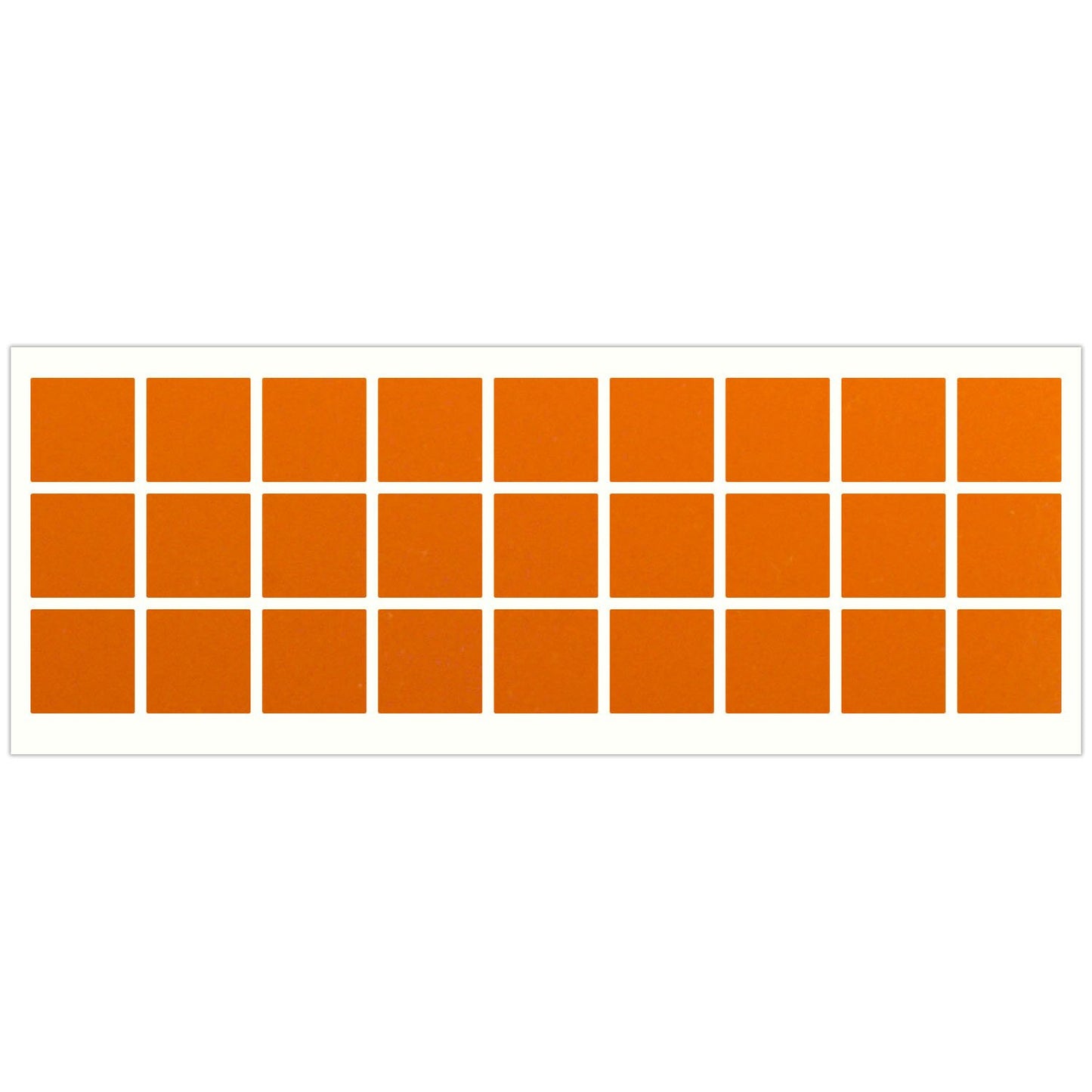 LiteMark Reflective Orange 1 Inch Square Sticker Decals for Helmets, Bicycles, Strollers, Wheelchairs and More - Pack of 27