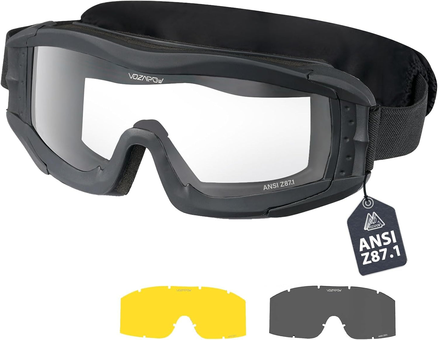 Skiennix Shooting Glasses - Anti-Fog Airsoft Goggles for Clear Vision | Durable & Lightweight