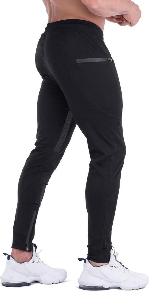 FIRSTGYM Men's Slim Fit Joggers - Breathable Workout Sweatpants with Zipper Pockets | Perfect for Training