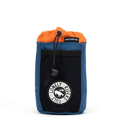 ULAC NEO PORTER C-HOLD Bike Feed Bag for Top Tube, Handlebar, Stem and Saddles (Navy-Orange, Small)