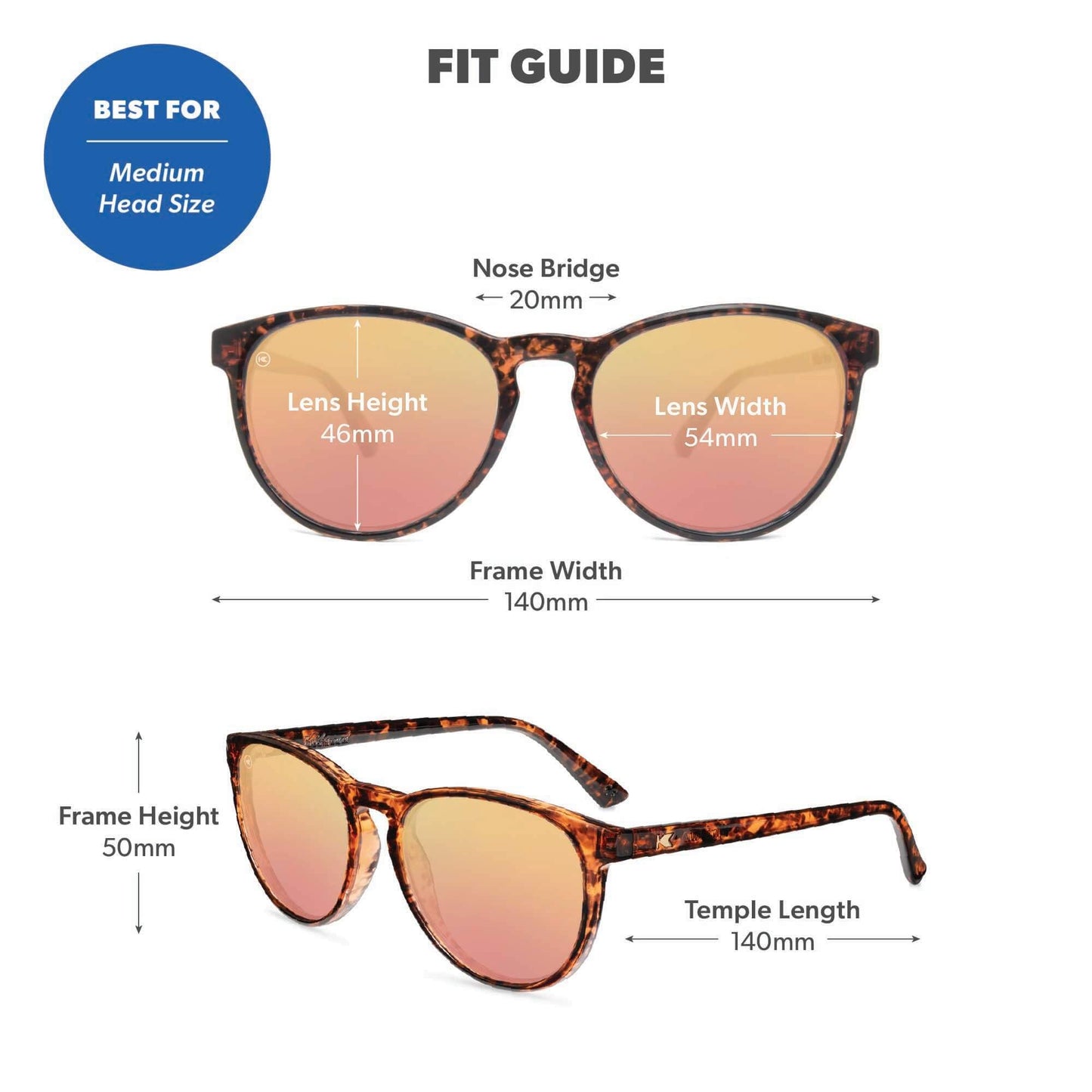 Knockaround Round Trendy Polarized Sunglasses for Women- UV400 Protection
