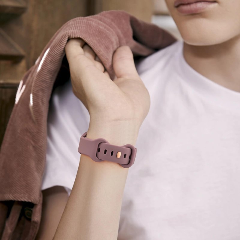 4 Pack Slim Silicone Watch Bands for Amazfit Bip 6/Bip 5/ GTR 4/ GTR 3/3 Pro/GTR 2/2e/GTR 47mm/Balance Watch Band Women Men, 22mm Sport Silicone Adjustable Strap (Milk Tea/Smoke Purple/Pink Sand/Starlight)
