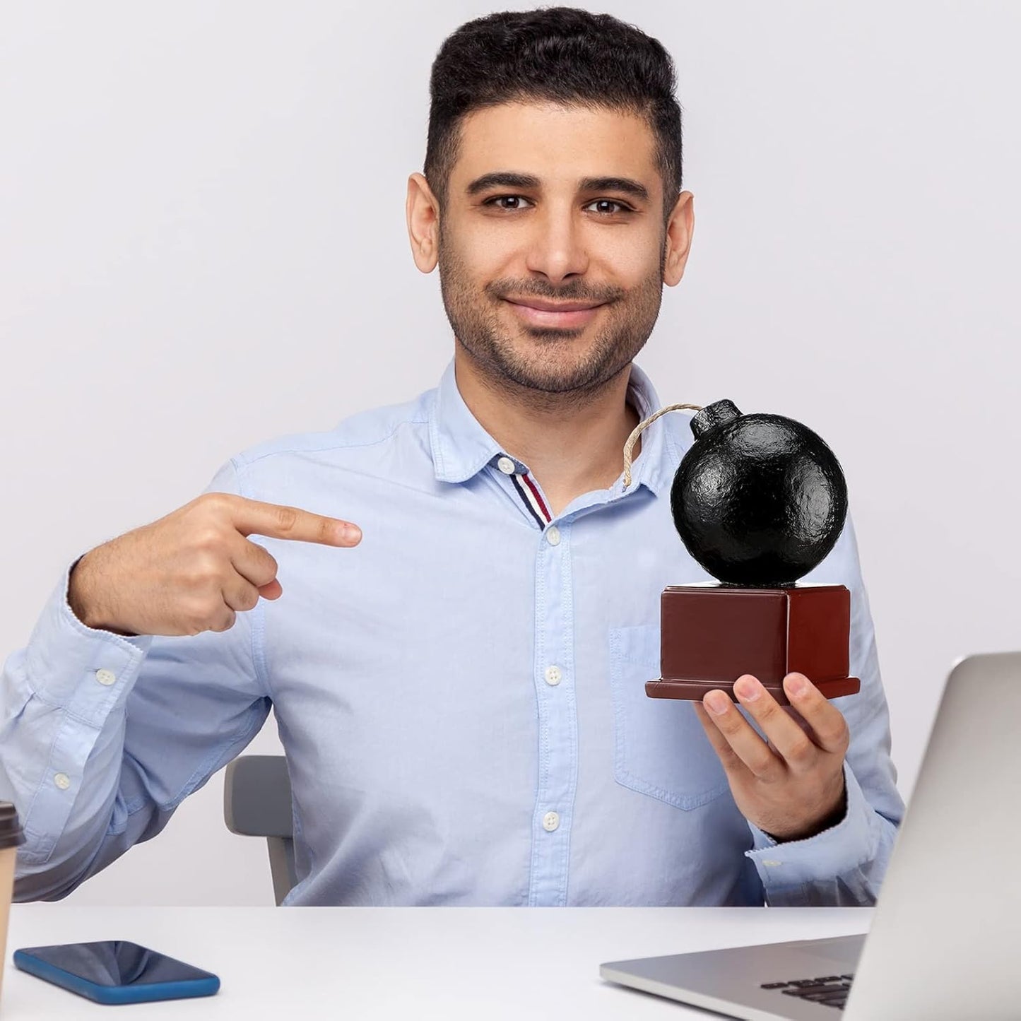 Nosiny 5.5 Inch Bomb Trophy - Fun Army Bomb Award for Office Parties | Perfect for Adults & Teens