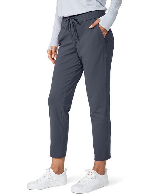 G Gradual Women's 7/8 Stretch Ankle Sweatpants - Deep Pockets for Golf, Athletic, Lounge, Travel, Work