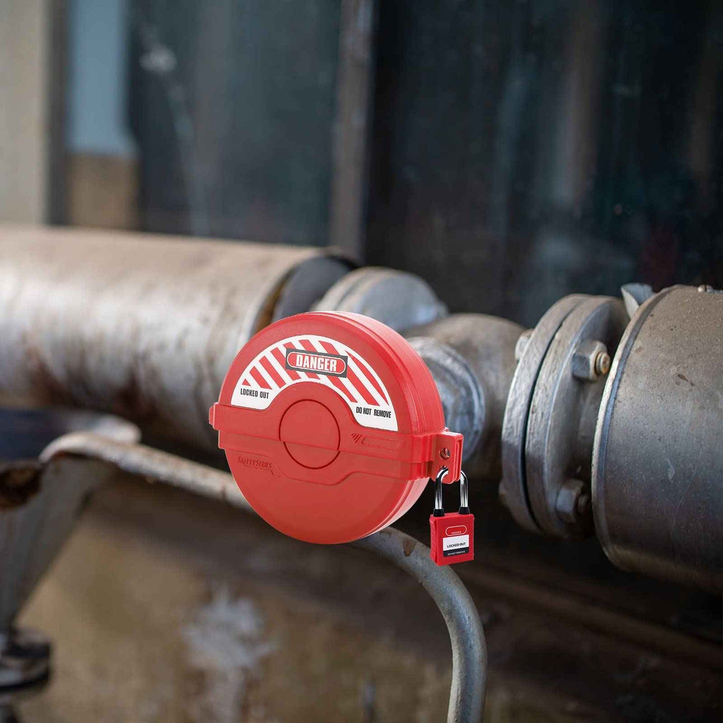 Foraineam 4 Pack Gate Valve Lockout Device, 2 Sizes Assorted for 1-2.5 Inch and 2.5-5 Inch Diameter Valve Handles, Outdoor Water Faucet Knob Lock, Propane Tank Lock, Gas Valve Lock