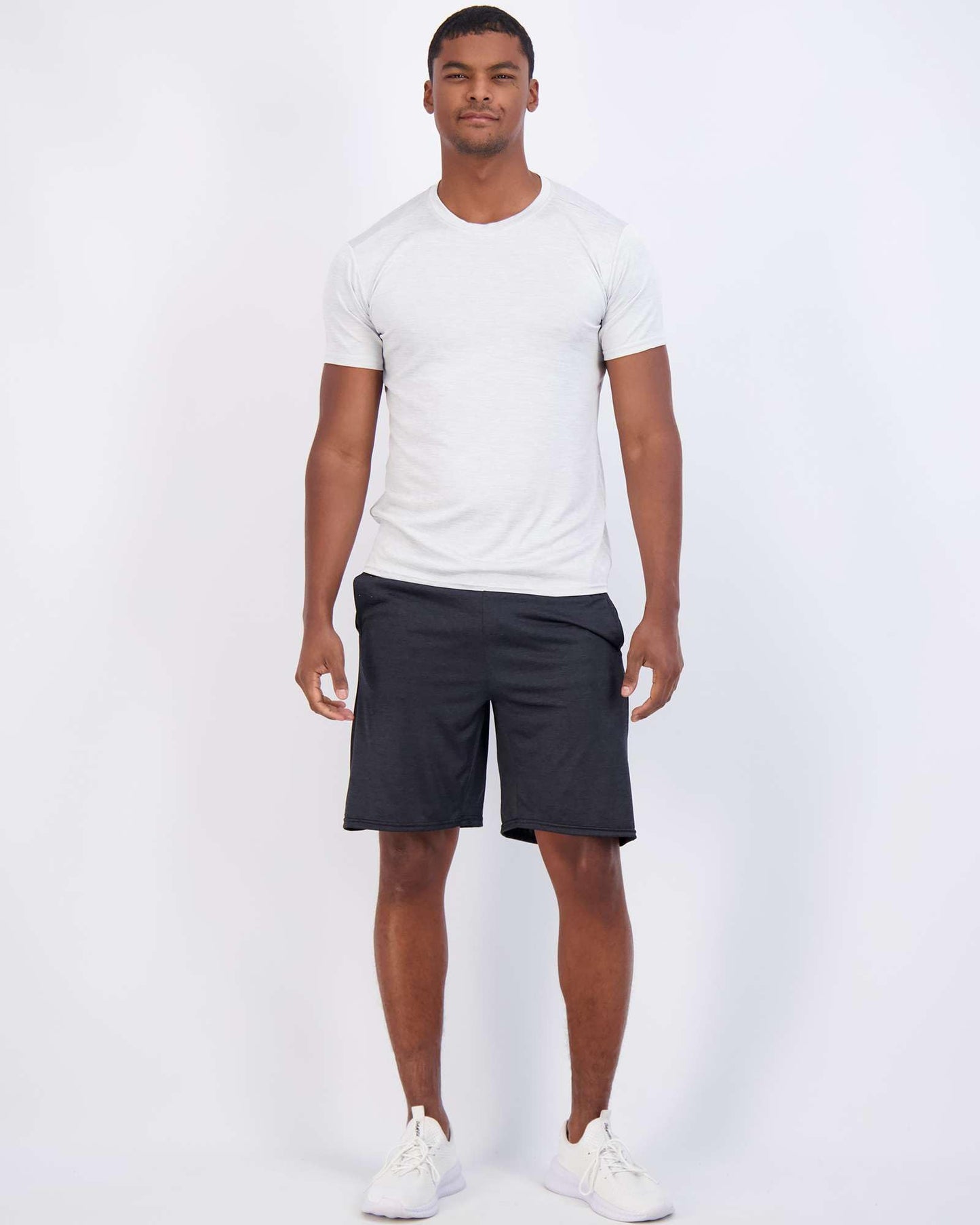 Real Essentials 5 Pack: Men's Dry-Fit Short Sleeve Crew Neck T Shirts Fitness Running Gym Workout Cool Exercise Athletic Tee, Set 19, X-Large