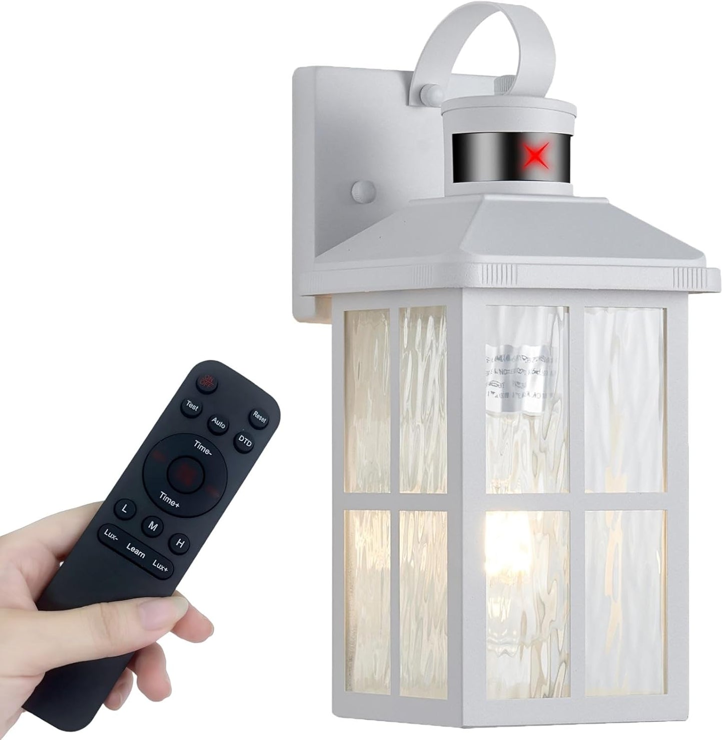 Motion Sensor Outdoor Wall Light - Dusk to Dawn Black Porch Fixture for Garage & Patio