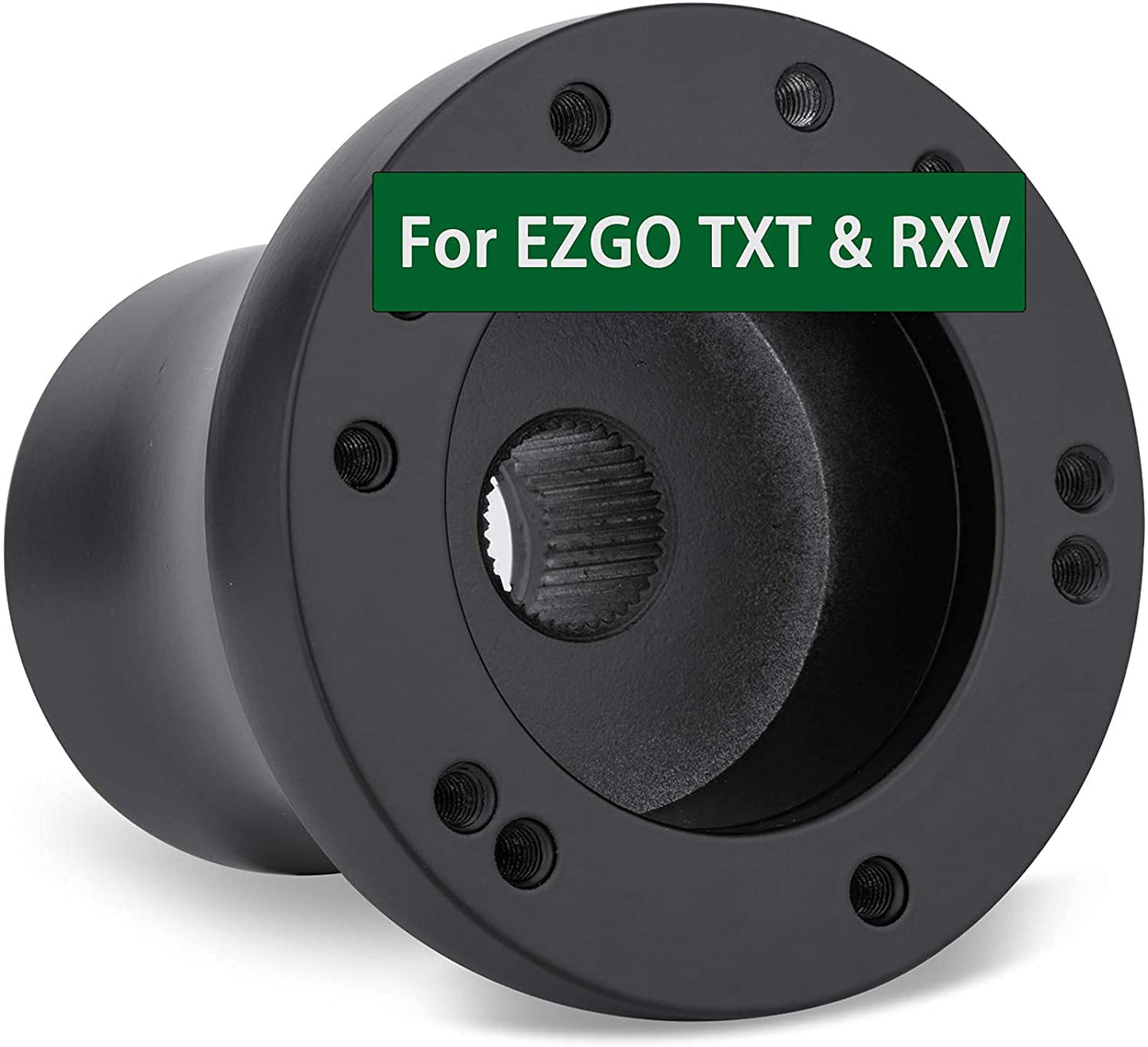 Roykaw Golf Cart Steering Wheel Hub Adapter Compatible with EZGO TXT and RXV 5 Hole or 6 Hole - Black