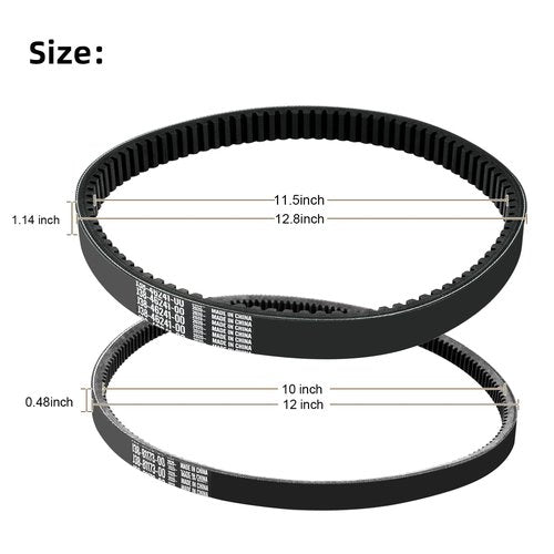 AIPSET Golf Cart Dive Belt & Starter Belt Compatible with Yamaha G2-G29 4 Cycle Models, Replaces OEM# J38-46241-00, J55-G6241-00, J38-81173-00, J55-H1173